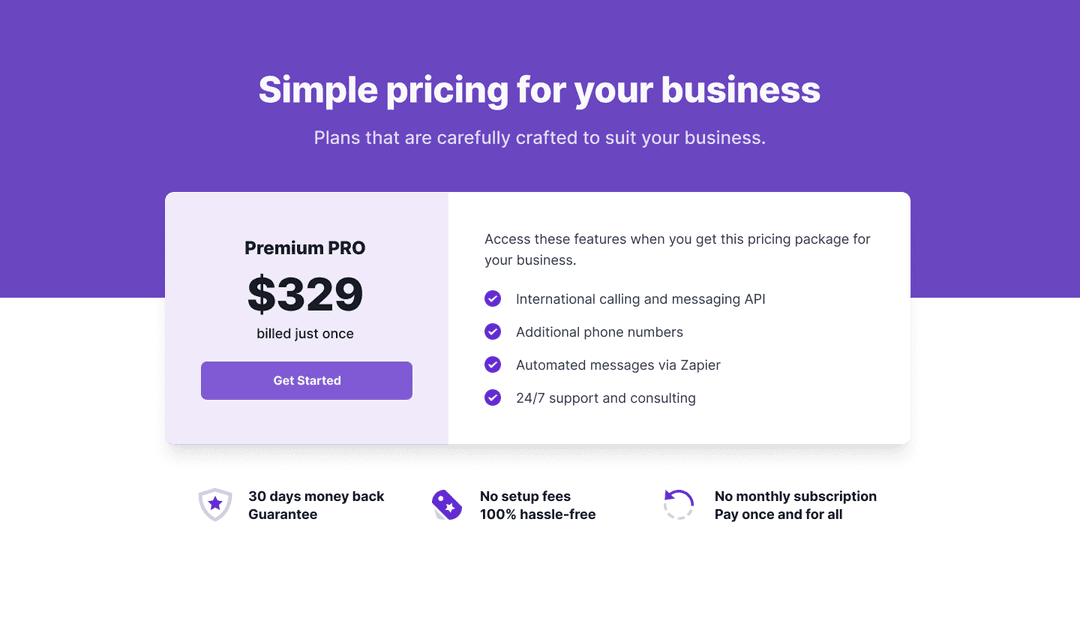 Pricing UI